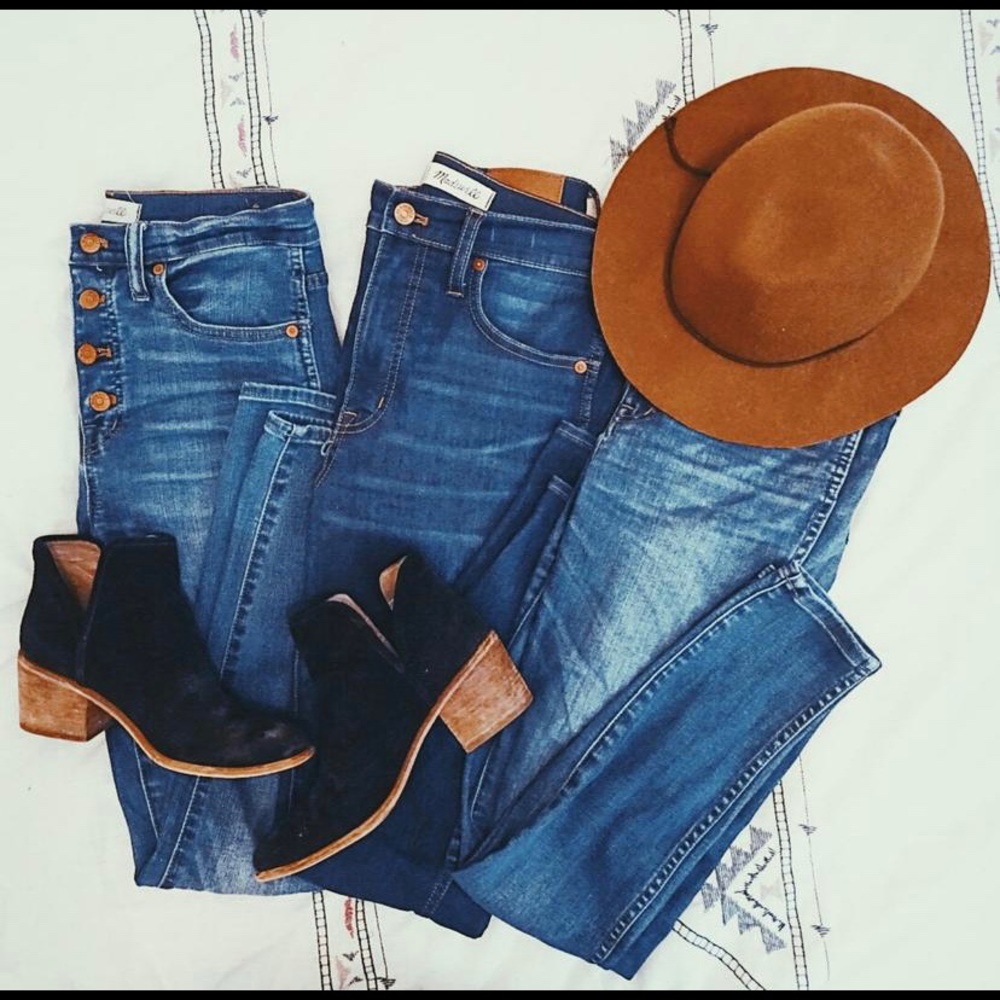 Madewell 10” high rise jeans drop hem